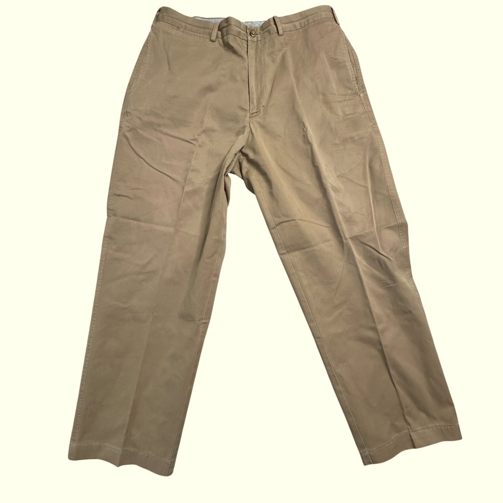 Daniel Cremieux The Definitive Pant Khaki Cotton Men Tag Size 34x30 Flat Front